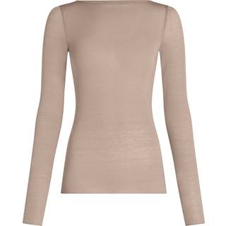 Hunkemöller super soft bådhals bluse med cashmere Grå - Grå - XL