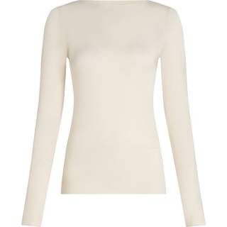 Hunkemöller super soft bådhals bluse med cashmere hvid - L