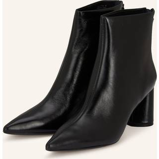 Ankelstøvler i læder med præget logo