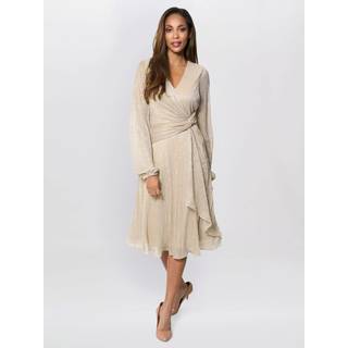 Gina Bacconi Gina Bacconi Gold Stevie Metallic Dress - EU 36 (UK 8)