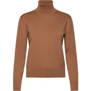 Merino Roll Neck Jumper - Brown - M