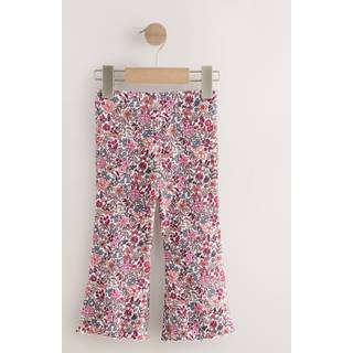 Next Ecru White Ditsy Floral Rib Flare Leggings (3mths-7yrs)