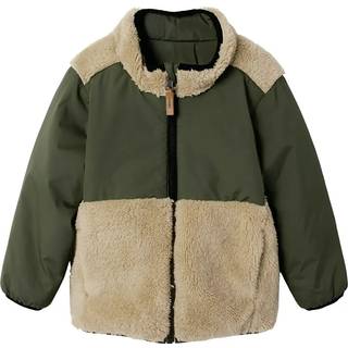 NAME IT Vendbar Jakke Sherpa Magnus Beetle