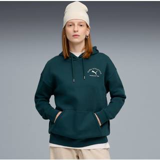 PUMA Class Relaxed Hoodie Women, Clothing, Green Terrain, S