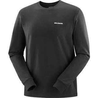 Salomon Men's Salomon Logo Long Sleeve Tee Deep Black, Deep Black/, S