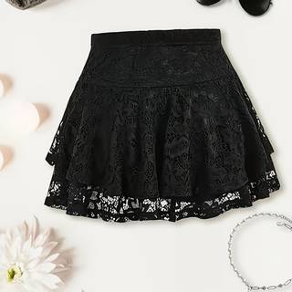 TEMU Directional Women's Fashionable Lace Skirt