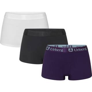 Urberg Women's Isane 3-pack Bamboo Boxers Black Beauty/Bright White/Grape, Black Beauty+Bright White+Grape, XL