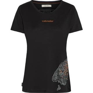 Icebreaker Women's Merino 150 Tech Lite Short Sleeve Scoop Tee 30th Anniversary Black, S