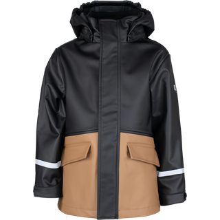Lindberg Kids' Vestby Rain Jacket Fleece Black/beige, 110