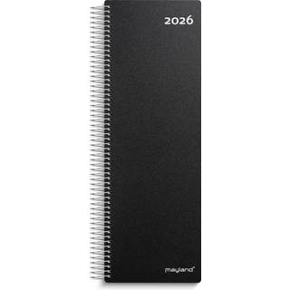 Mayland Spiralnoteringskalender dag sort PP-plast 2026