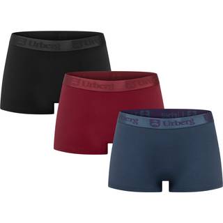 Urberg Women's Isane 3-pack Bamboo Boxers Cabarnet/Midnight Navy/Black Beauty, Cabarnet+Midnight Navy+Black Beauty, XL