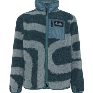 Didriksons Kids' Exa Printed Full Zip 2 Path L Blue, 170