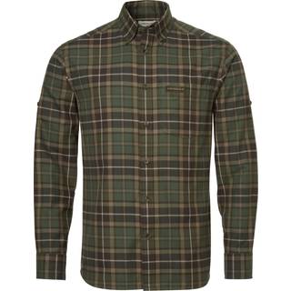 Chevalier Men's Teal Light Flannel Shirt Hemlock Green Checked, XXL
