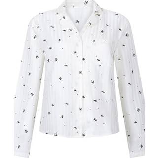 Hunkemöller Jacquard Pyjamatop Langærmet hvid - XS