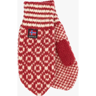 Devold Svalbard Wool Mitten Hindberry/Offwhite, M