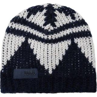 Varg Unisex Bräcke Knitted Beanie Dark Blue With Off White, One Size