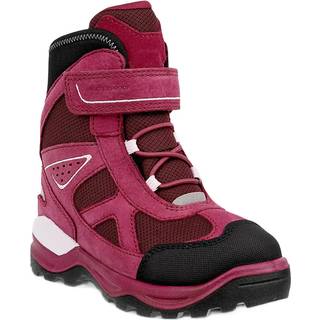 Ecco Kids' Snow Mountain 1s Waterproof Black/red Plum/dark Ruby, 28