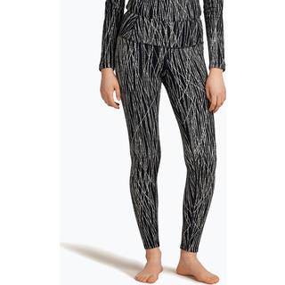 Icebreaker Women's Merino 260 Tech Vertex High Rise Leggings Delta Lines AOP Black/Snow, M