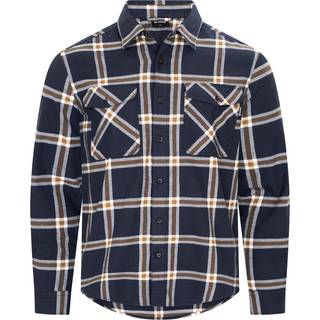 Urberg Men's Two Pocket Flanell Shirt Blue Nights/deep Lichen Green, L