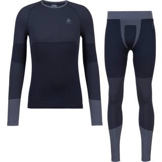 Odlo Men's Odlo Fundamentals Performance Warm Set Long Dark Sapphire, XXL