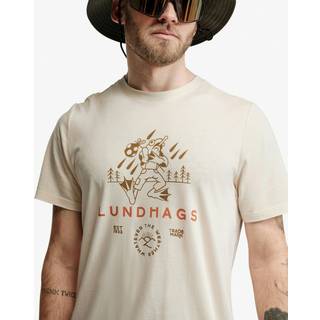 Lundhags Men's Järpen Printed T-Shirt Chalk White, XL
