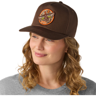 Yeti Built For The Wild Duck Flat Brim Hat Dark Brown, OneSize