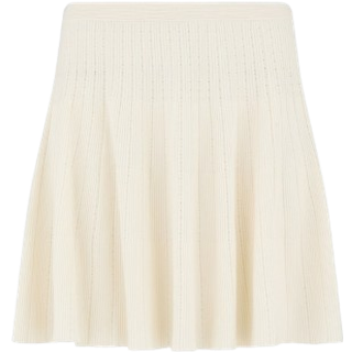 Kort Pointelle Nederdel - Ivory - XL