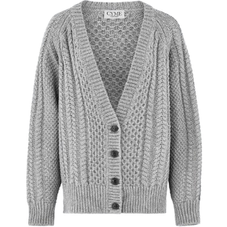 Hazel Kabelstrik Cardigan - Grå - L/XL