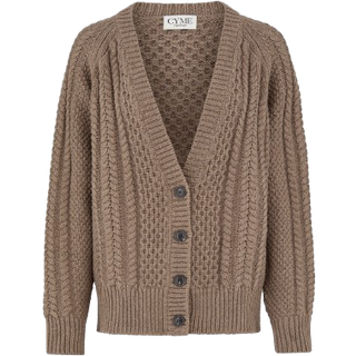 Hazel Kabelstrik Cardigan - Taupe - S/M