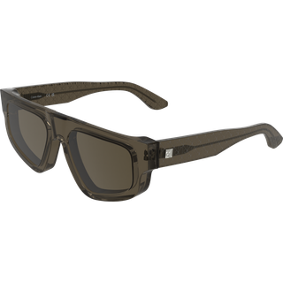 Calvin Klein Unisex CK25539S 200 Solbriller Acetat Brun Brun Firkantet Normal