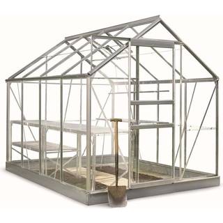 Halls Popular 86 drivhus 5 m², alu, 3 mm glas inkl. sokkel