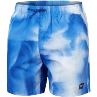 Men's Digital Printed Leisure 16" Swim Shorts Blue