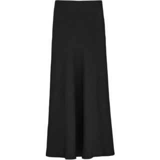 Satin Nederdel - Sort - XL