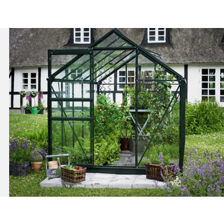 Halls Popular 106 drivhus 6,2 m², grøn, 3 mm glas