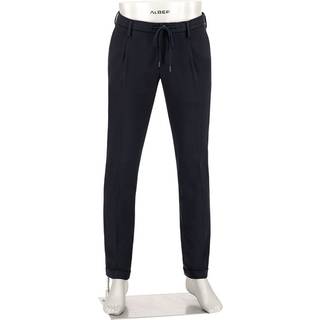 Alberto Herren Bundfaltenhose blau