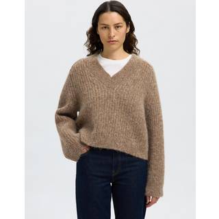 Uldblanding Sweater Med V-hals