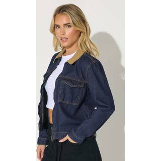 PixieGirl Petite PixieGirl Petite Blue Collared Denim Trucker Jacket
