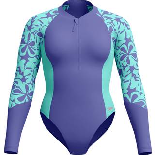 Speedo Women's Long Sleeve Swim Suit Blue, 34EU