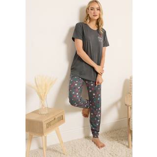 Lts Tall Grey Star Graphic Cuffed Pyjama Set Size 10-12