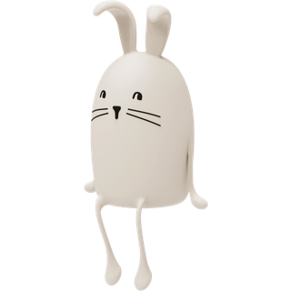 LIEWOOD Natlampe Evex Rabbit - Hvid