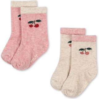 Konges Sløjd Strømper Cherry 2-Pak - Lyserød