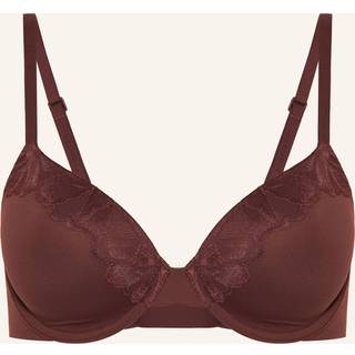 Lightly Lined Full Coverage Bra - Perfectly Fit Lace - Burgundy - EU 80/B