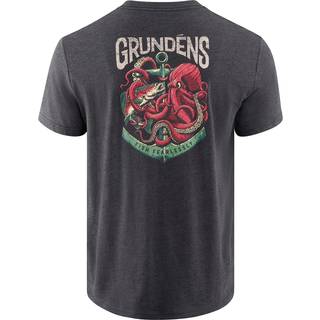 Grundéns Men's Octo-Trout SS T-Shirt Heather Charcoal, XL