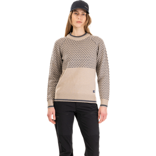 Bergans Women's Alvdal Wool Jumper  Sandstone/navy Blue, M