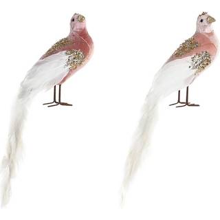 Julepynt DKD Home Decor Polyester Ptica (20 x 9 x 46 cm) (2 enheder)