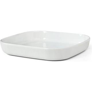 Royal Copenhagen Hvid Riflet ovnfast fad 30 cm