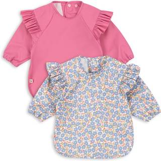 Bibs Fleur Rosier med ærmer, sæt af 2, i forskellige størrelser