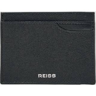 Reiss Reiss Black Hugo Micro-Grain Leather Card Holder
