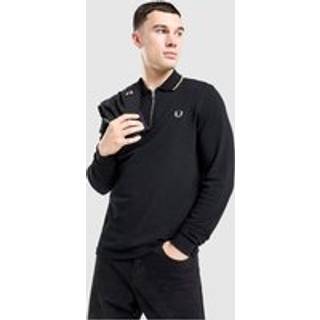 Fred Perry Long Sleeve Zip Polo Shirt, Sort - XXL