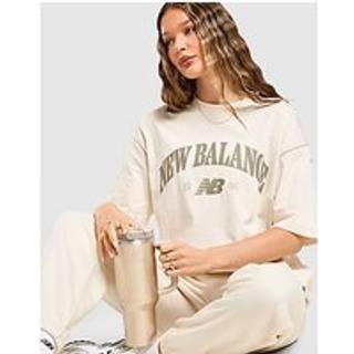 New Balance Varsity Boyfriend T-Shirt, Beige - XL